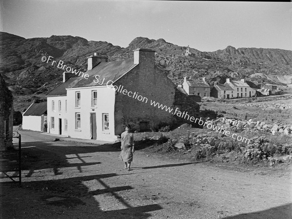 VILLAGE SHOWING ABANDONED COPPER MINE